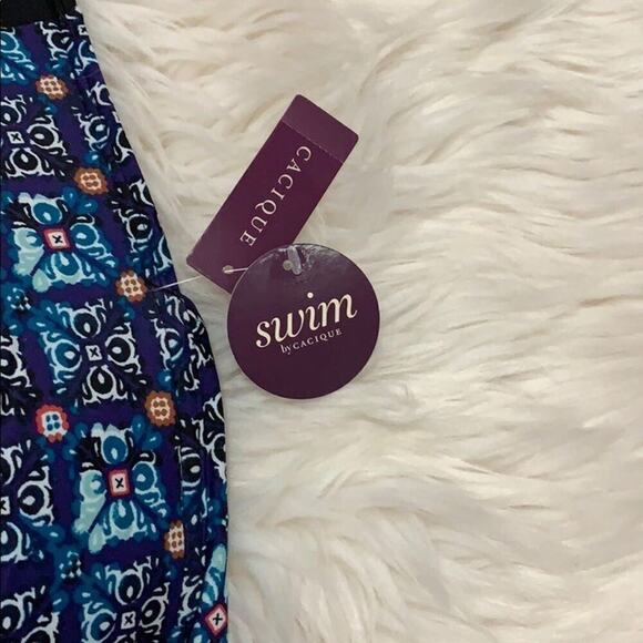 NWT CACIQUE SWIM‎ MOSAIC GEOMETRIC TOP Size 28 - Picture 3 of 8